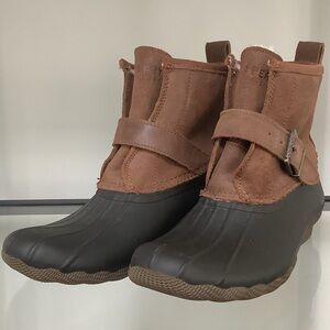 Sperry Women's Tan and Black Winter Boots size 9M
